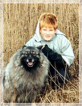 Drixi unsere erste Hündin mit unserem Sohn